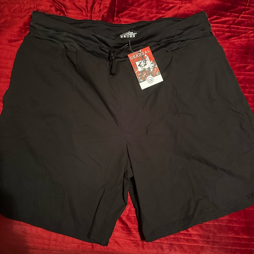 Gradual plus size Black Athletic Shorts women XXXL